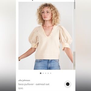 ulla johnson bess pullover oatmeal